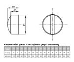 Komínová kondenzační jímka, ø 140mm, tl. mat. 0,5mm, bez vývodu – obrázek 2