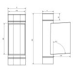 Komínový čistící díl 140x280 - ovál 110x215mm (= ø 170mm), tl. mat. 0,8mm – obrázek 2