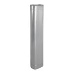 Komínová nerezová roura 1m - ovál 110x215mm (= ø 170mm), tl. mat. 0,8mm