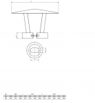 Komínová stříška ovál 110x215mm (= ø 170mm), tl. mat. 0,5mm – obrázek 2