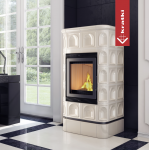 KRATKI BLANKA 8kW ø 160mm - kachlová kamna krémová – obrázek 2
