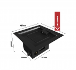 KRATKI AQF03 plynové ohniště 48,7x48,7cm – obrázek 5
